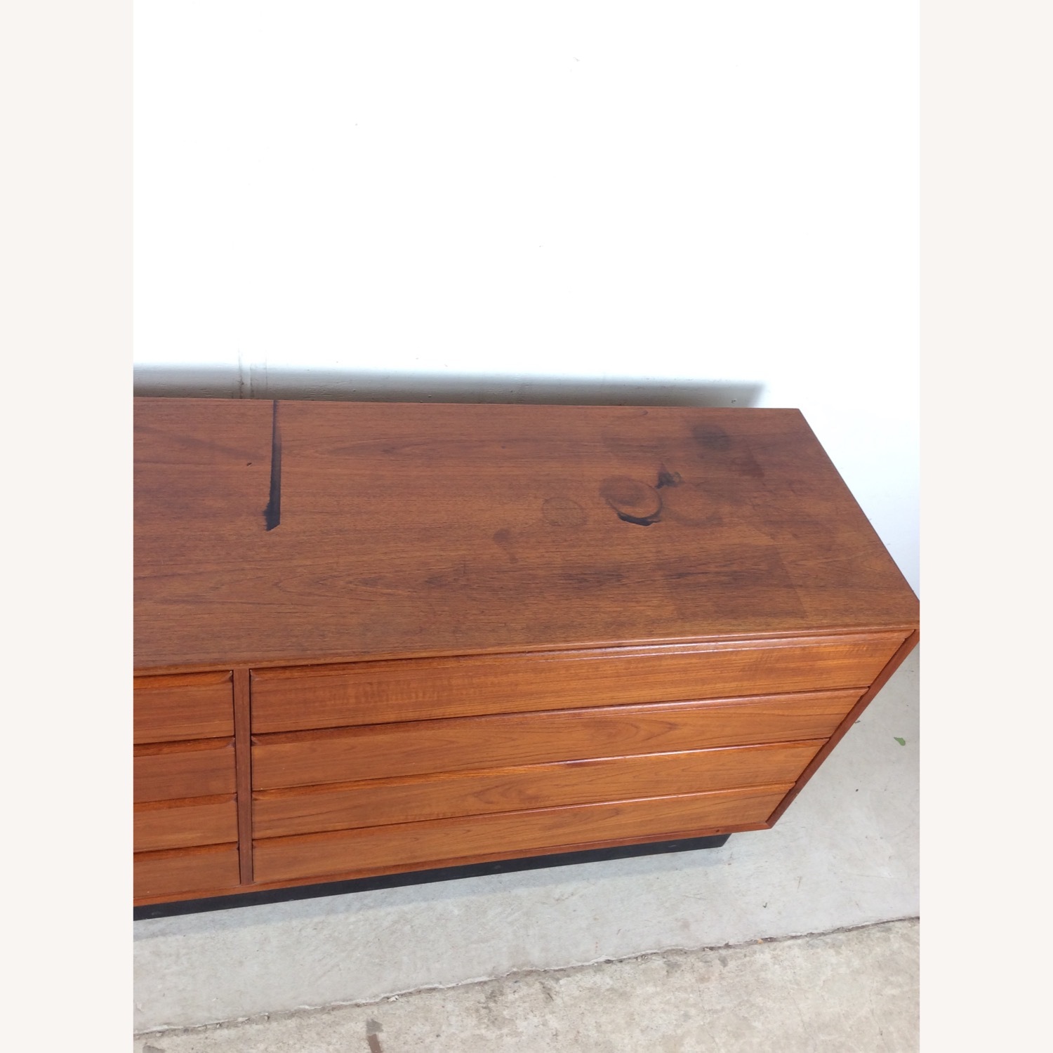 Danish Modern Teak 8 Drawer Lowboy Dresser - image-7