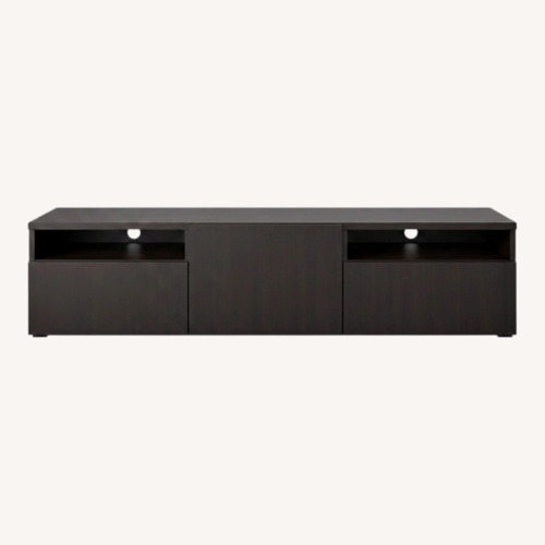 Used IKEA Besta Black Wood Media Storage for sale on AptDeco