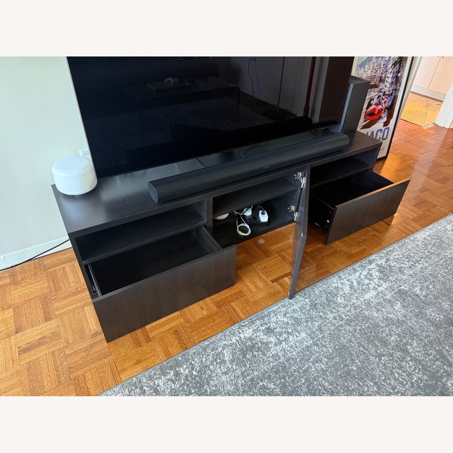 IKEA Besta Black Wood Media Storage - image-5