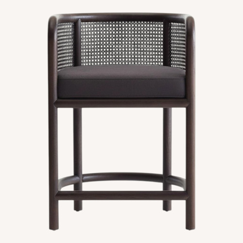 Used Crate & Barrel Dark Brown Wood Stools for sale on AptDeco