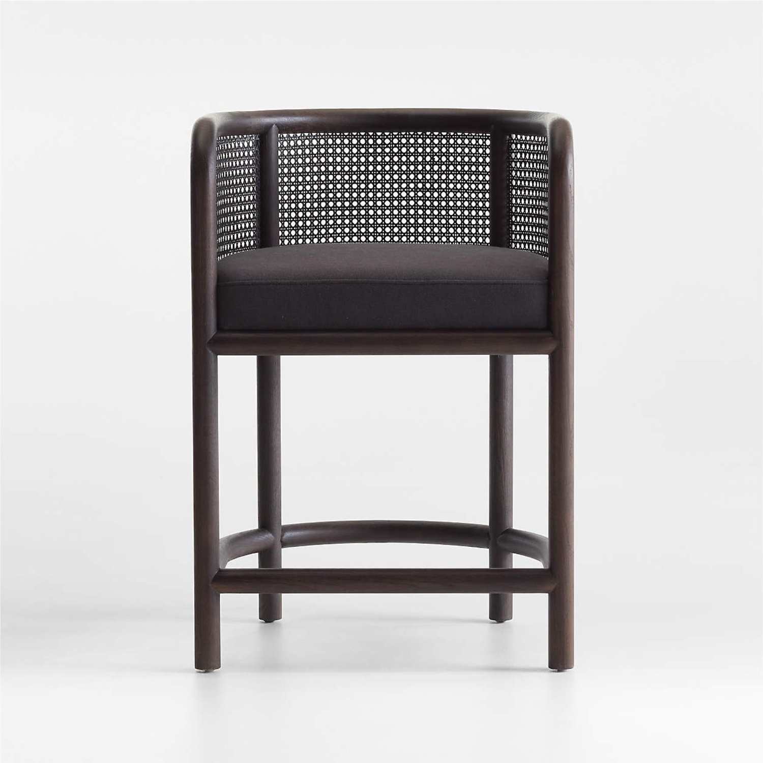 Crate & Barrel Dark Brown Wood Stools - image-5