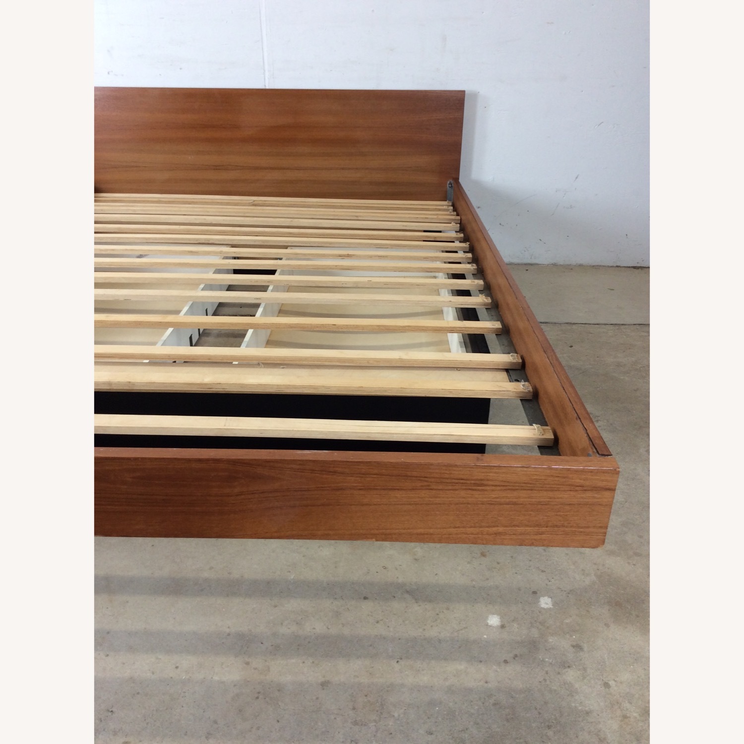Danish Teak Queen Bed Frame with 2 Storage Drawers - image-8