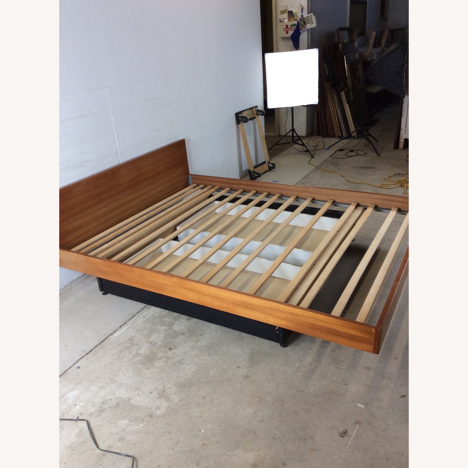 Danish Teak Queen Bed Frame with 2 Storage Drawers - image-24