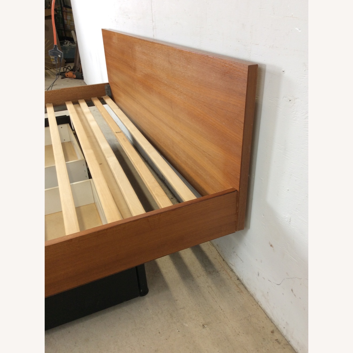 Danish Teak Queen Bed Frame with 2 Storage Drawers - image-19