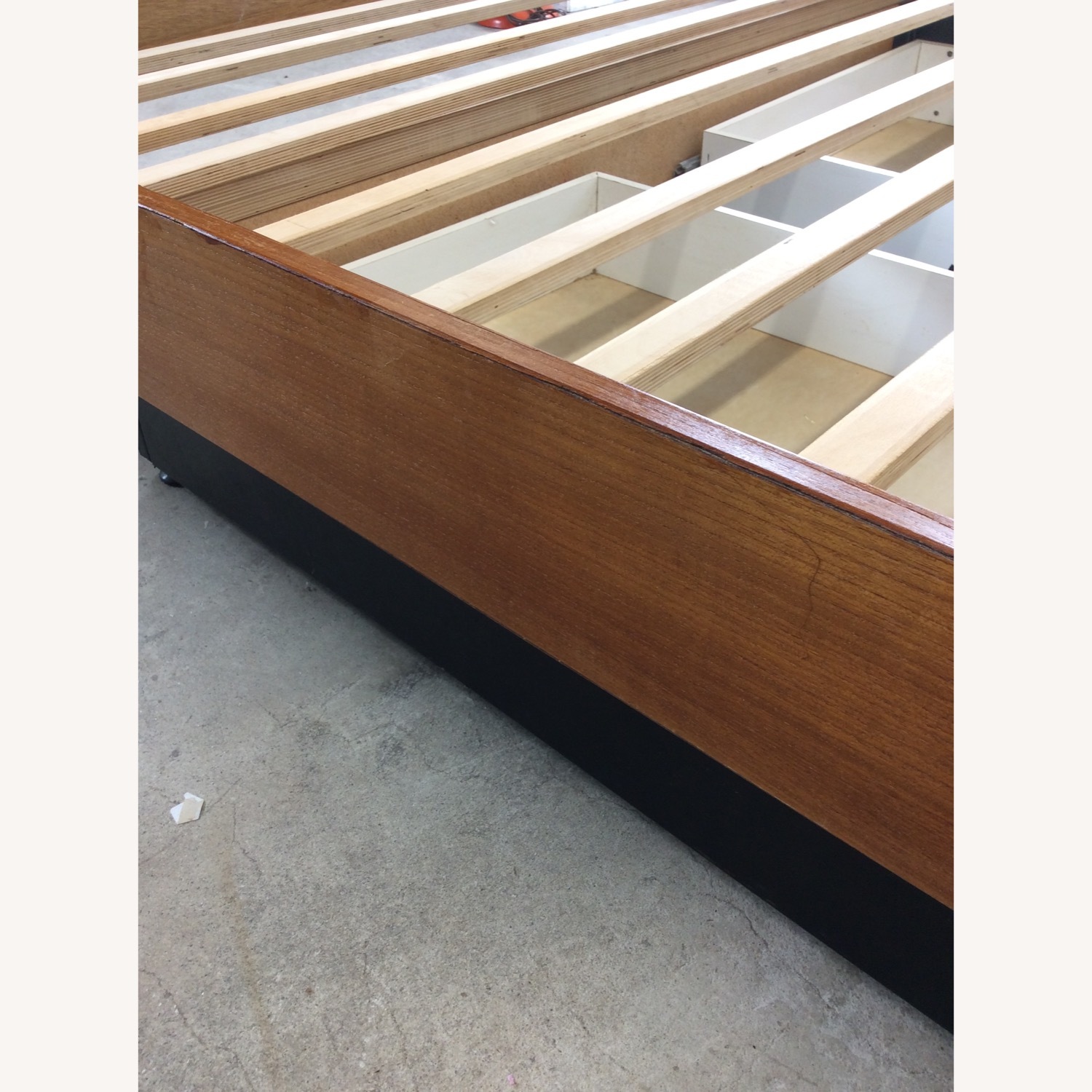 Danish Teak Queen Bed Frame with 2 Storage Drawers - image-22