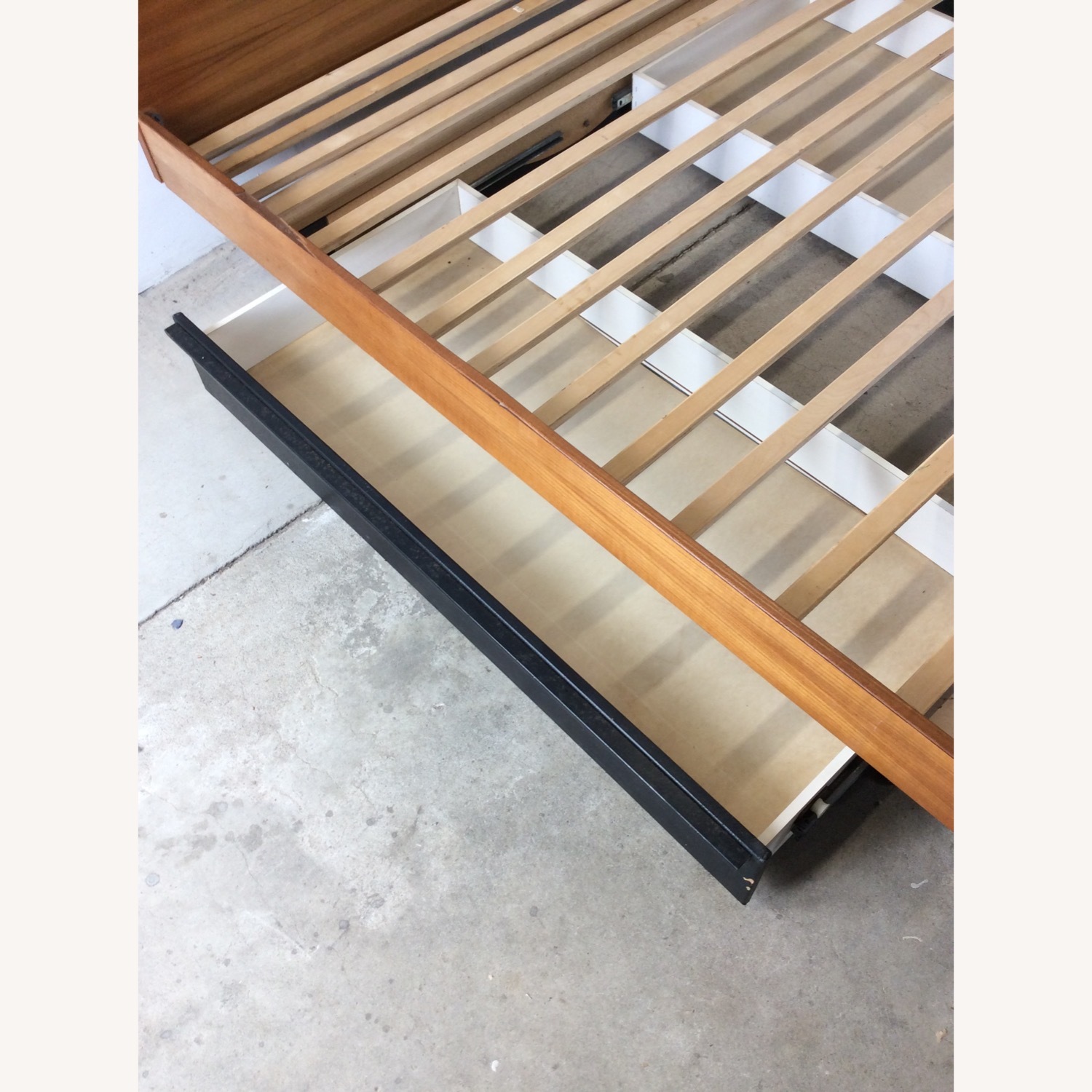 Danish Teak Queen Bed Frame with 2 Storage Drawers - image-26