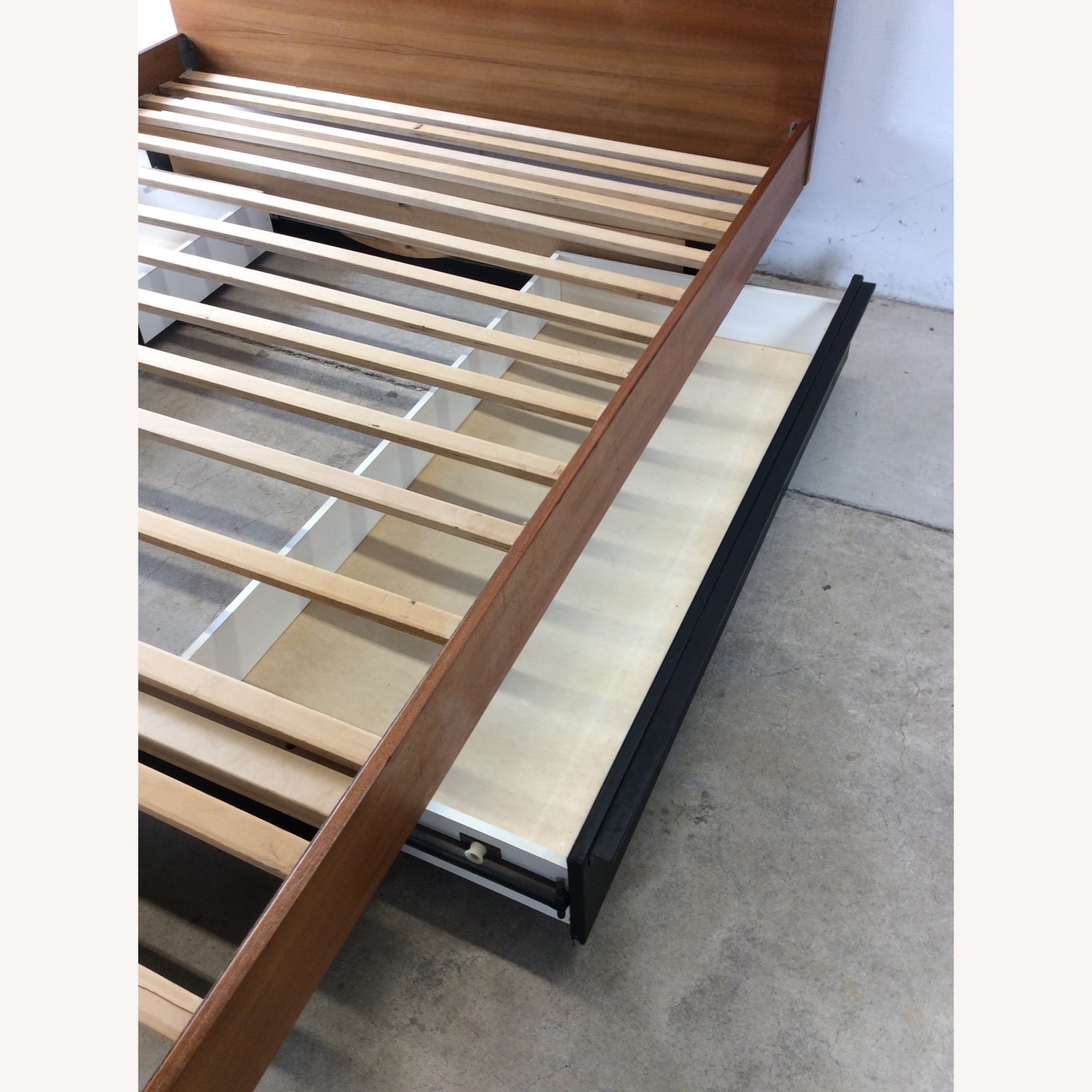 Danish Teak Queen Bed Frame with 2 Storage Drawers - image-27