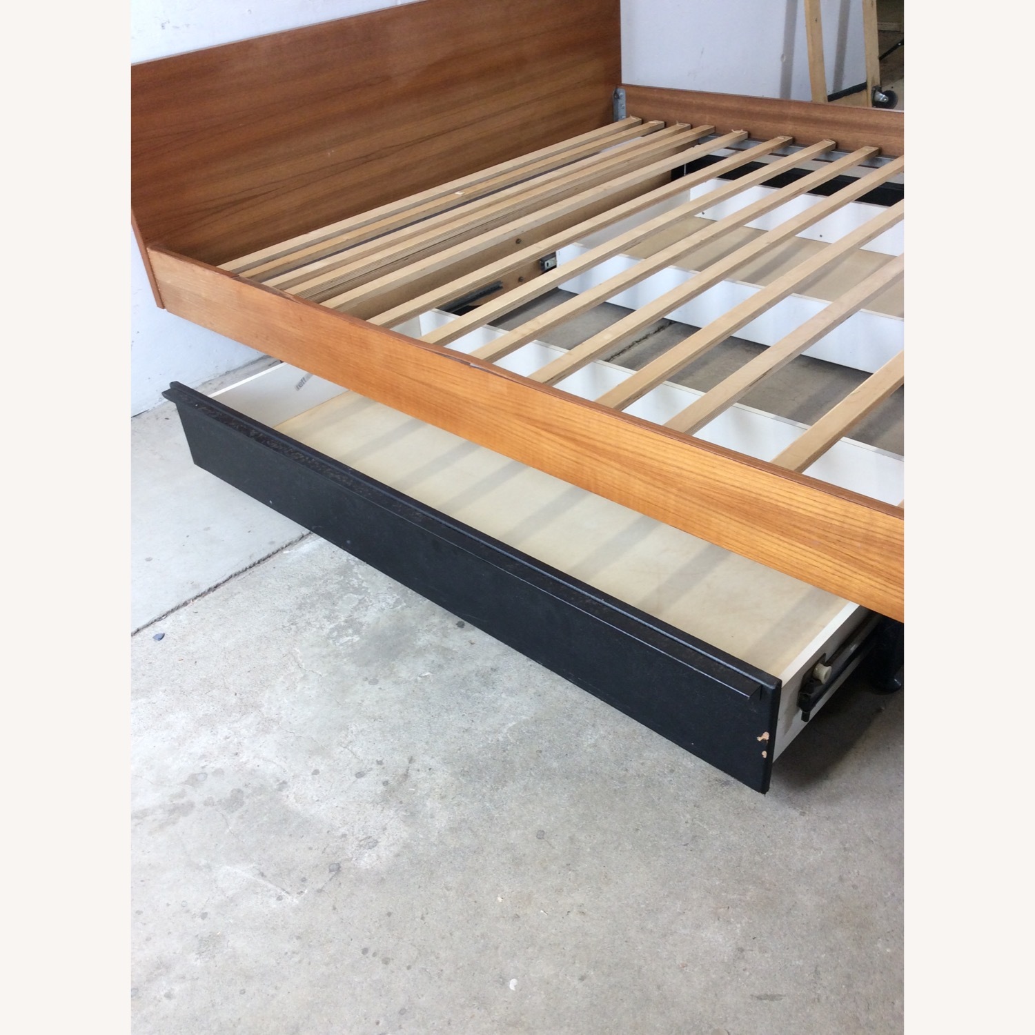 Danish Teak Queen Bed Frame with 2 Storage Drawers - image-25