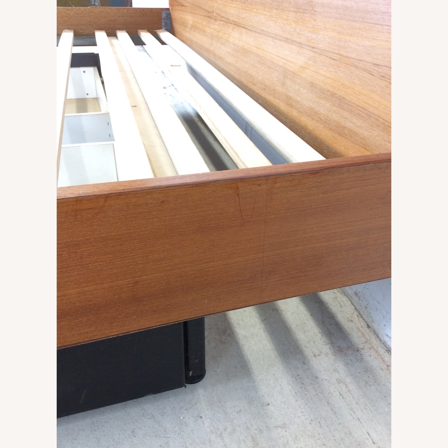 Danish Teak Queen Bed Frame with 2 Storage Drawers - image-21