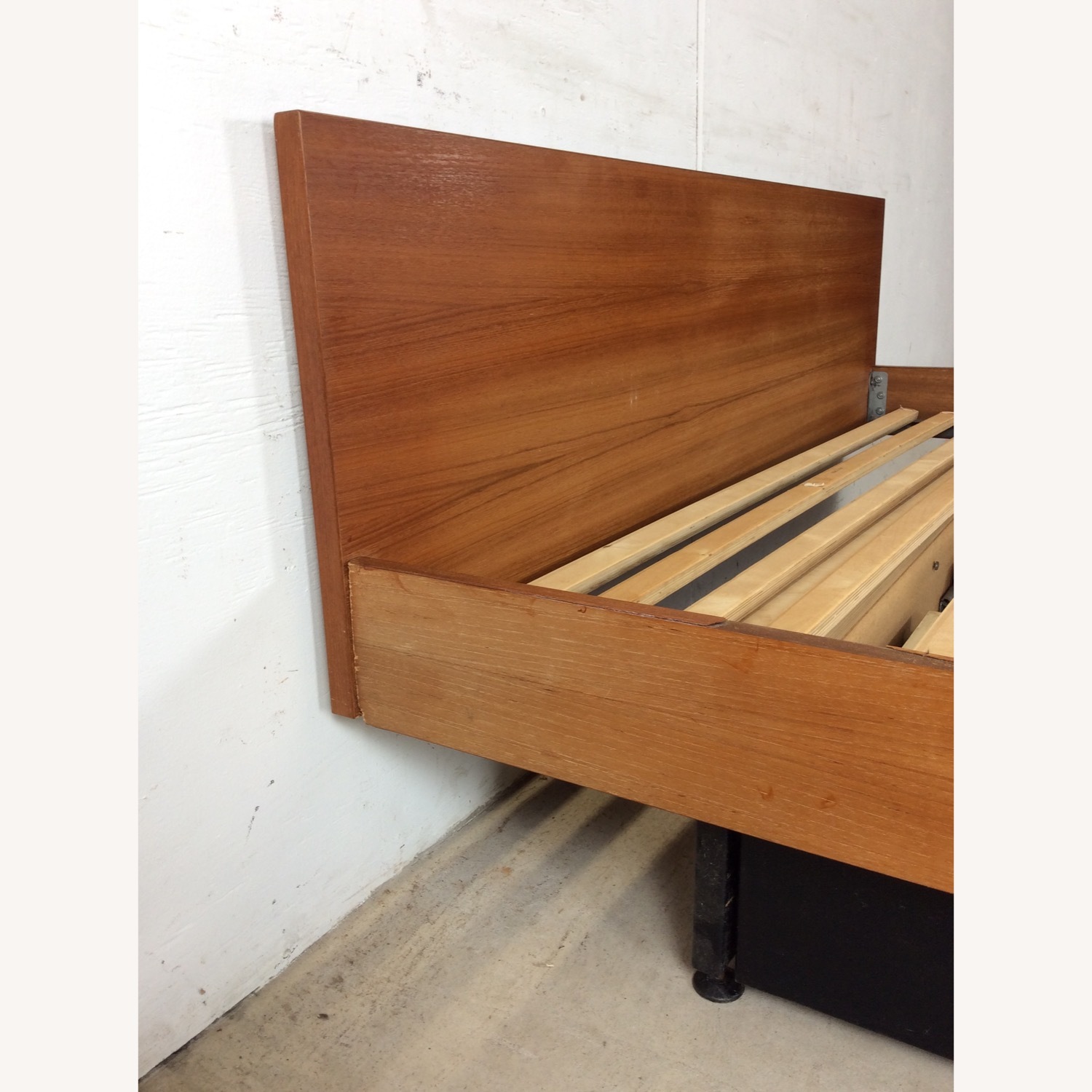 Danish Teak Queen Bed Frame with 2 Storage Drawers - image-18