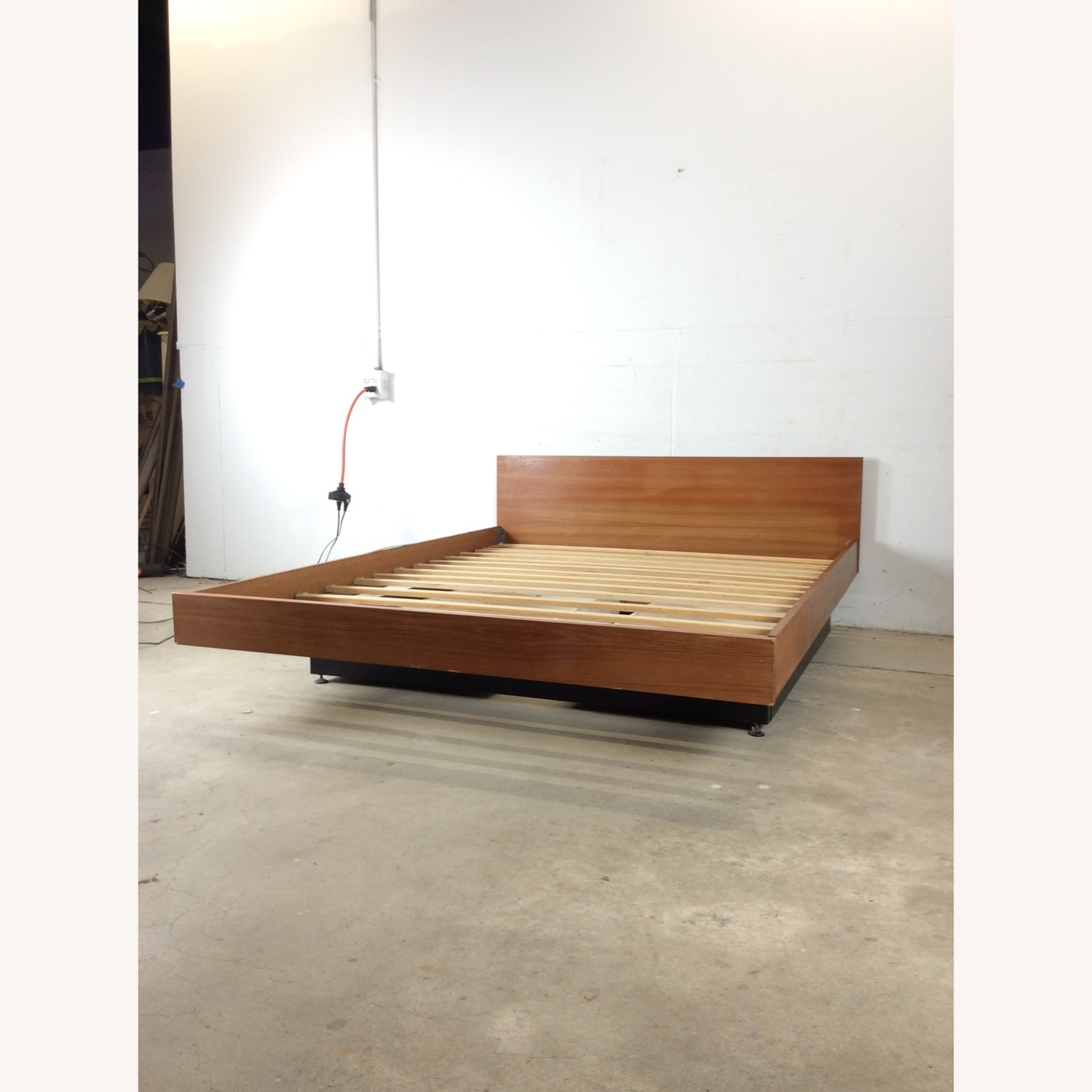 Danish Teak Queen Bed Frame with 2 Storage Drawers - image-3
