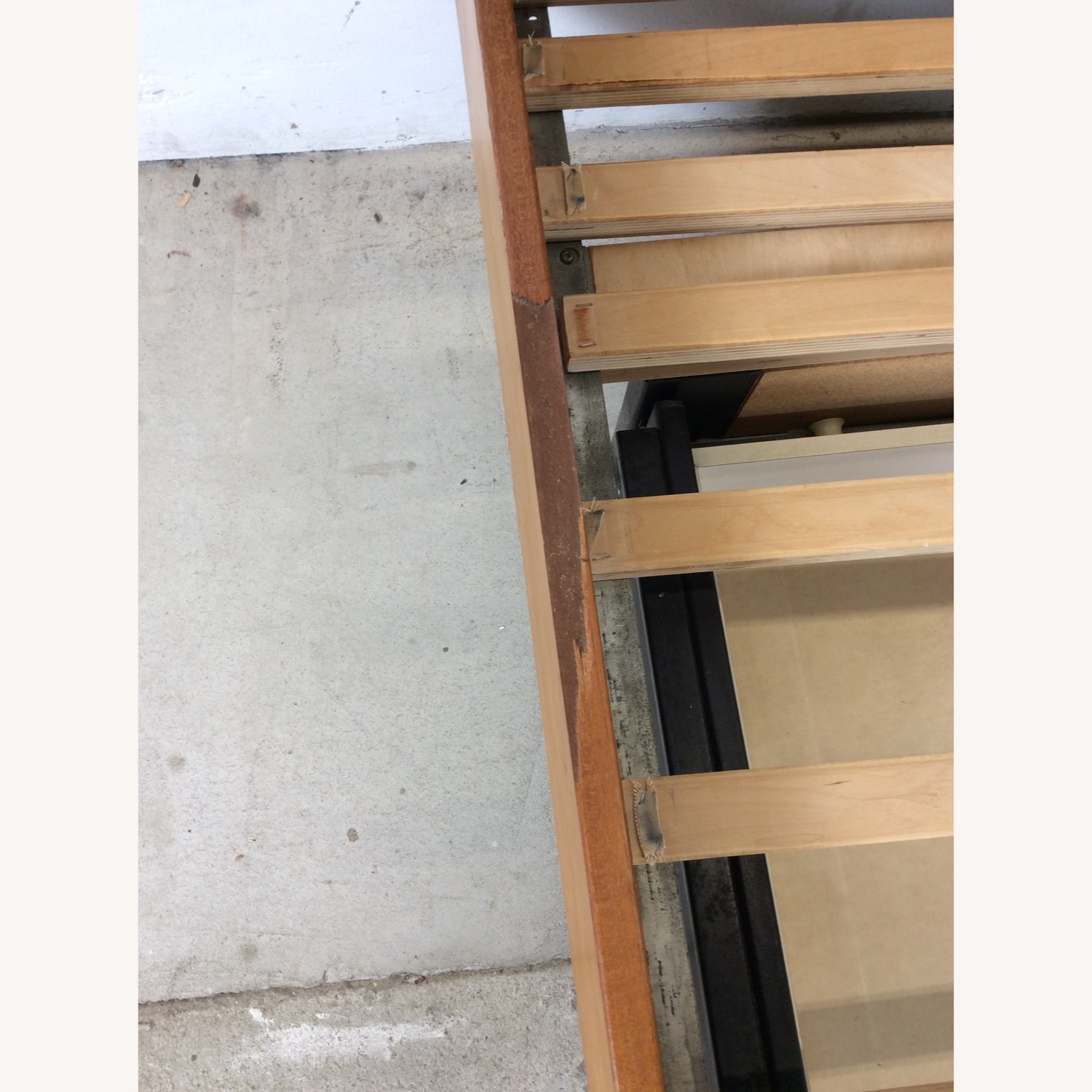 Danish Teak Queen Bed Frame with 2 Storage Drawers - image-13