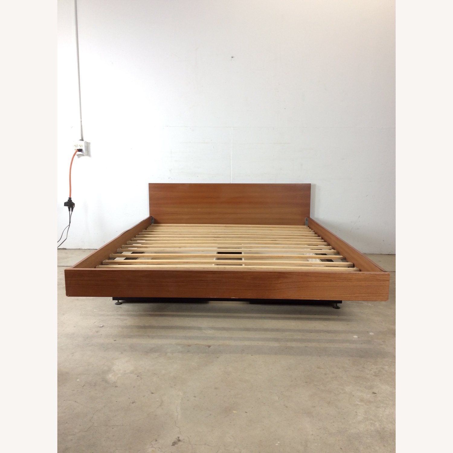 Danish Teak Queen Bed Frame with 2 Storage Drawers - image-4