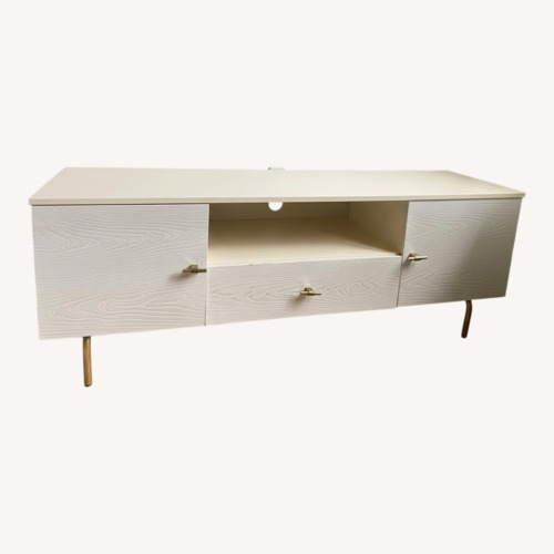 Used White Wood Media Storage for sale on AptDeco