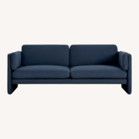 Design Within Reach Pastille Blue Velvet 3+ Seater Sofa