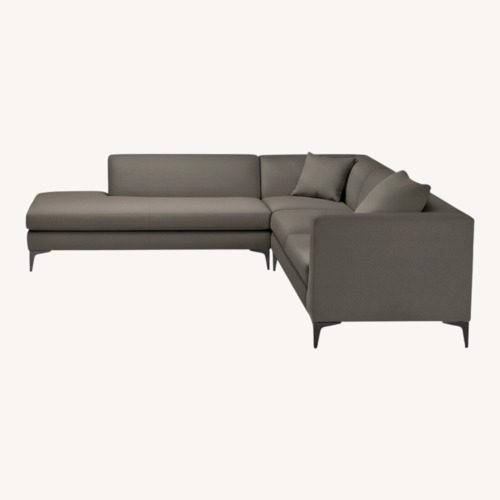 Used Room & Board Dark Brown Velvet 3+ Piece Sectional for sale on AptDeco