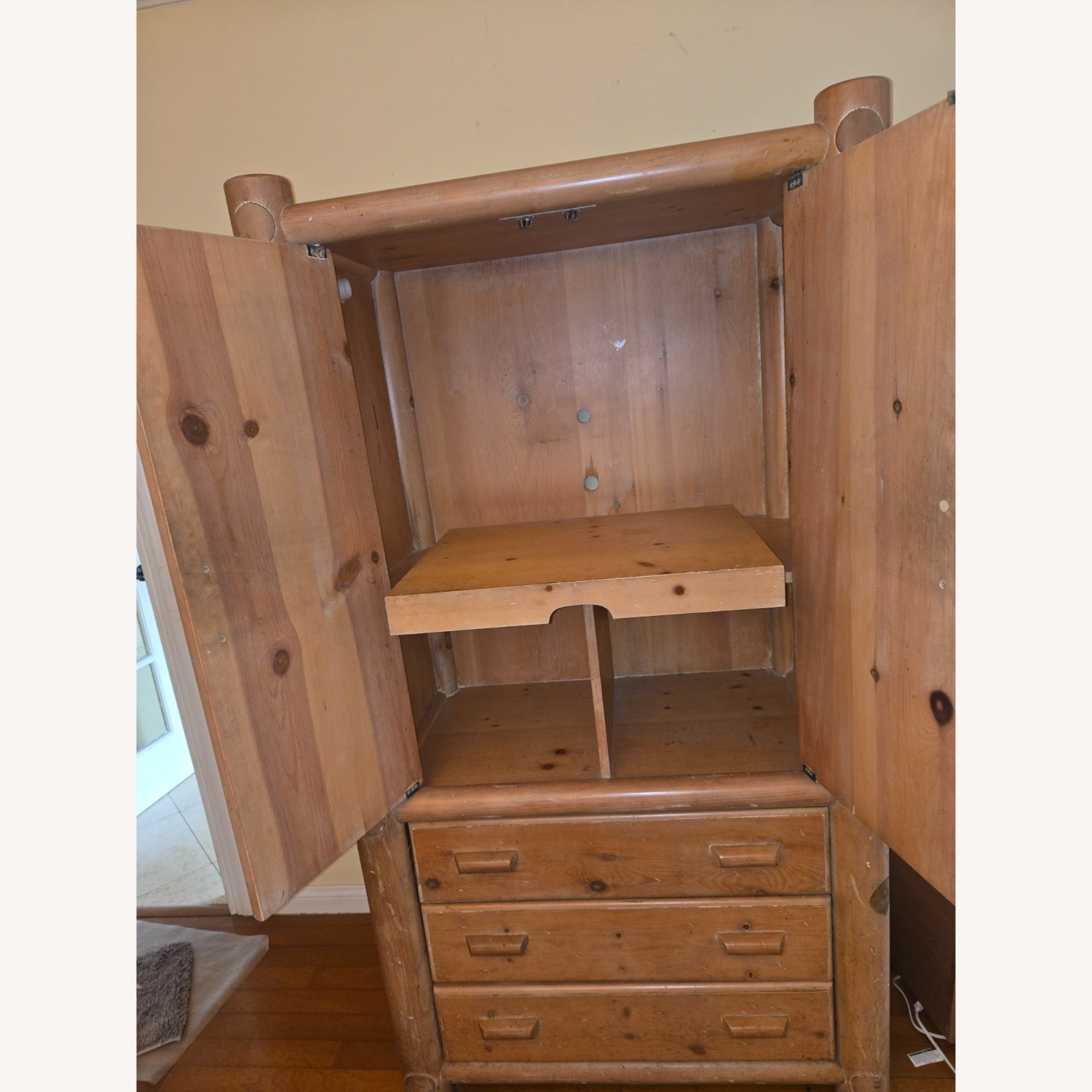 Vintage/Antique Natural Armoire - image-5
