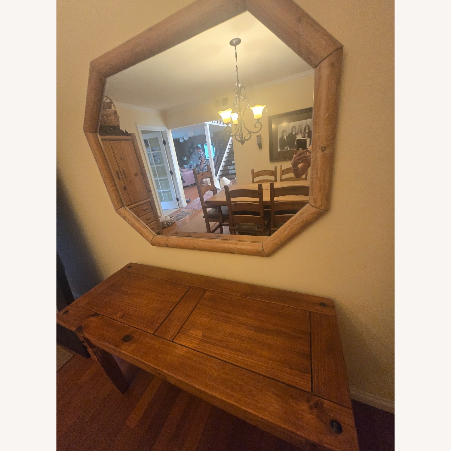 Vintage/Antique Natural Armoire - image-9