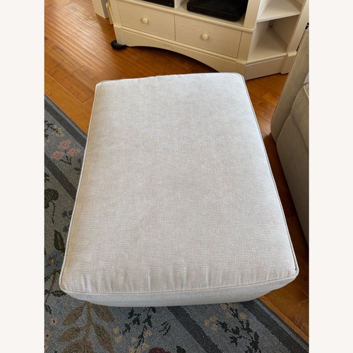 Used Macy's Radley Natural Fabric Ottoman for sale on AptDeco
