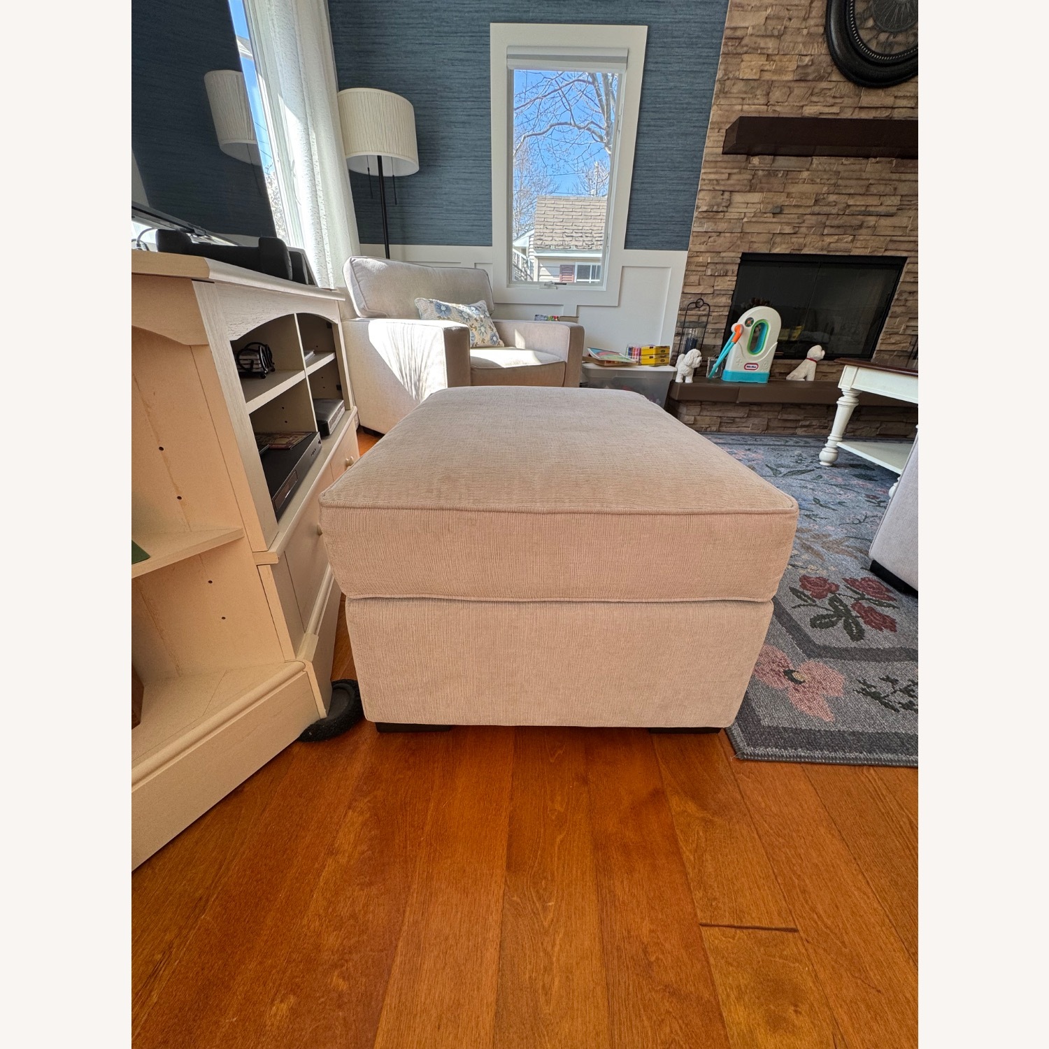 Macy's Radley Natural Fabric Ottoman - image-3