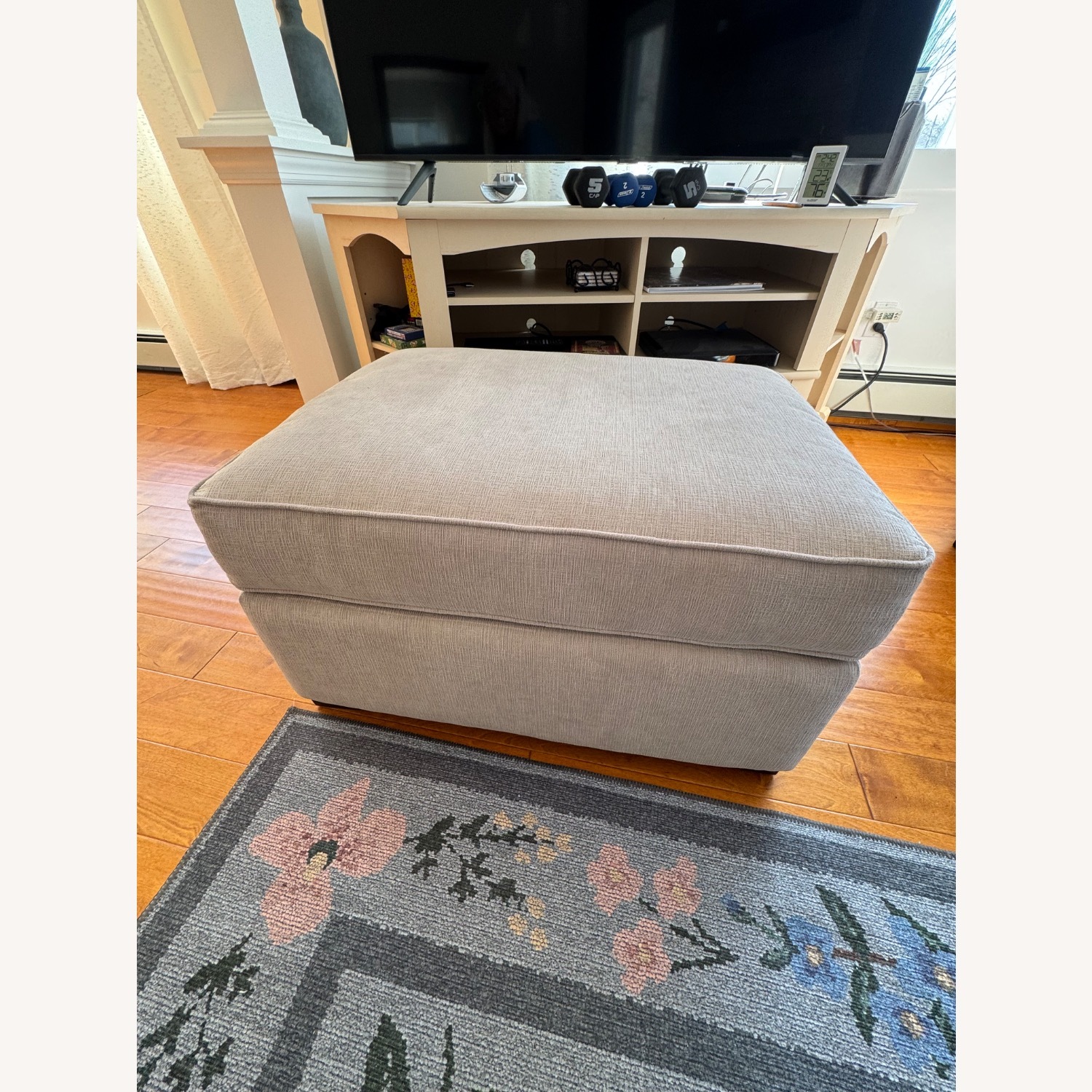 Macy's Radley Natural Fabric Ottoman - image-2