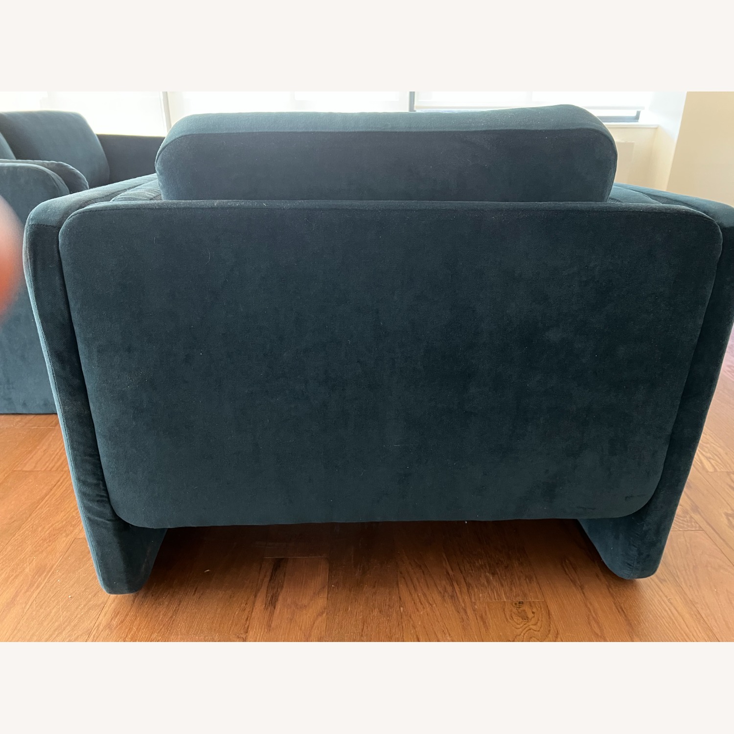 Design Within Reach Pastille Blue Velvet Armchair - image-7