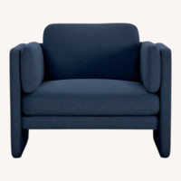 Design Within Reach Pastille Blue Velvet Armchair