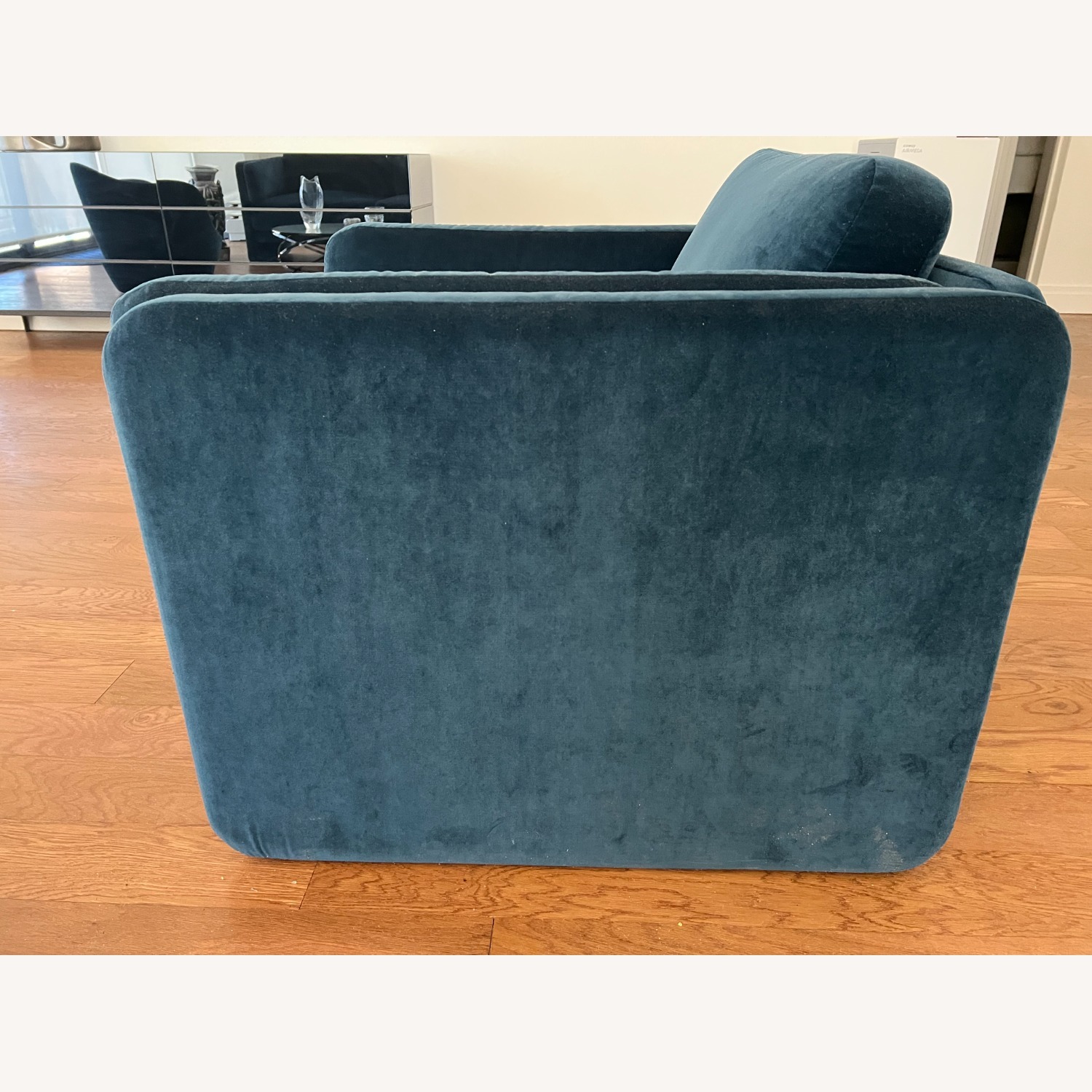 Design Within Reach Pastille Blue Velvet Armchair - image-4