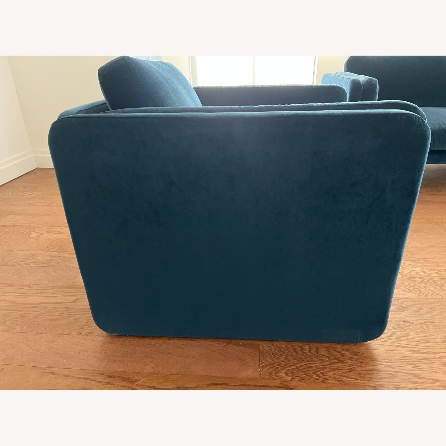 Design Within Reach Pastille Blue Velvet Armchair - image-5