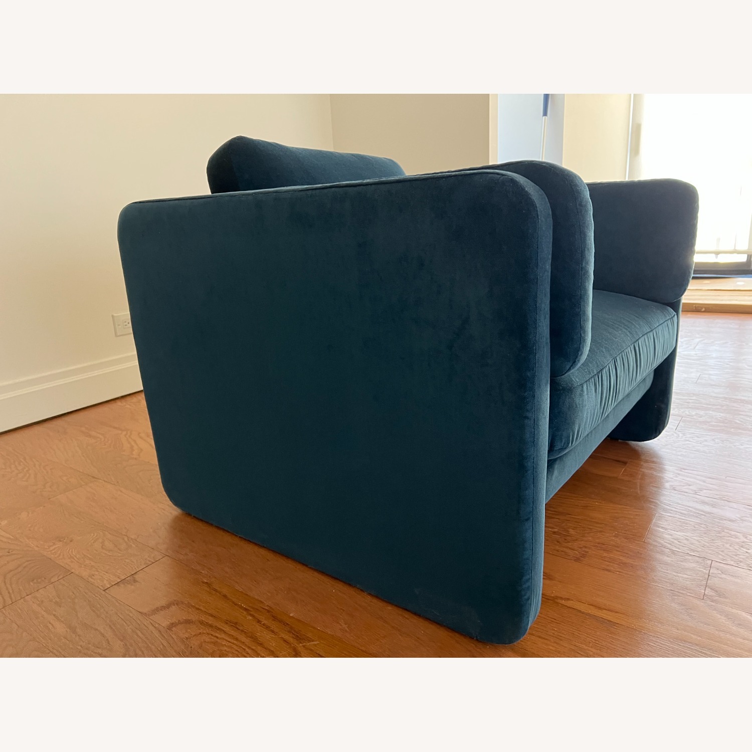 Design Within Reach Pastille Blue Velvet Armchair - image-6