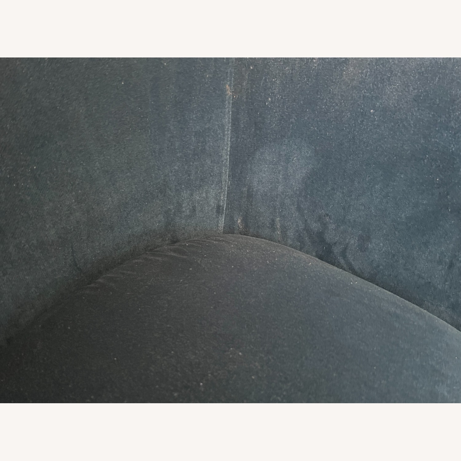 Lina Swivel Chair Blue Velvet Accent Chair - image-3