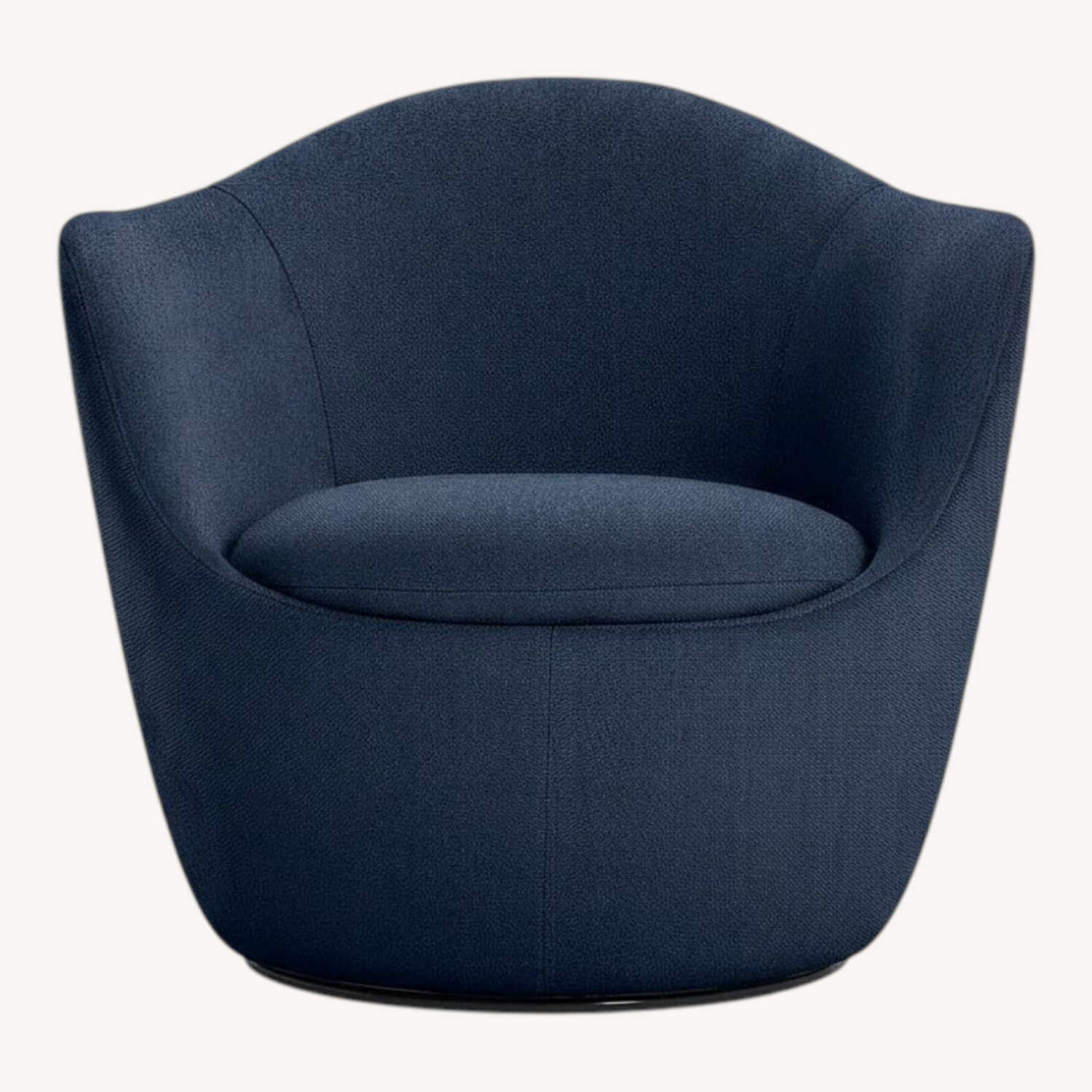 Lina Swivel Chair Blue Velvet Accent Chair - image-0