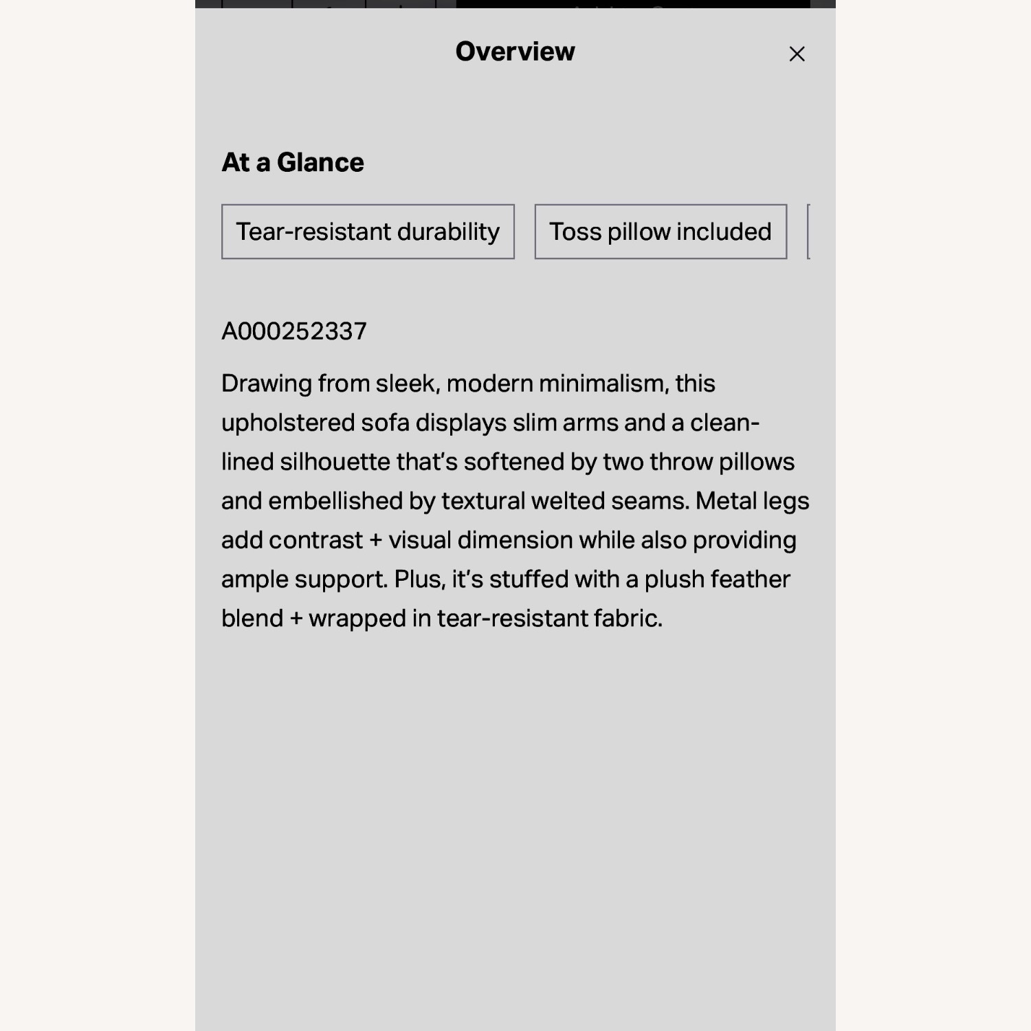 AllModern 3 Seat Sofa - image-4