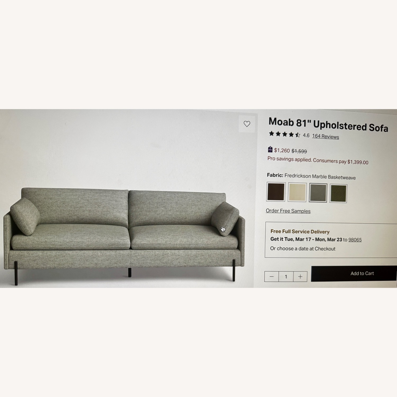 AllModern 3 Seat Sofa - image-2