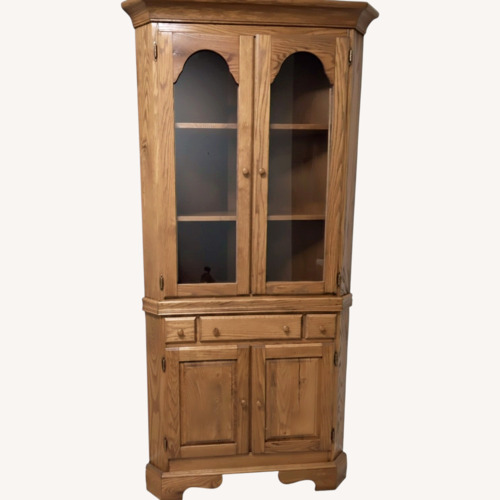 Used Corner Oak China Cabinet for sale on AptDeco