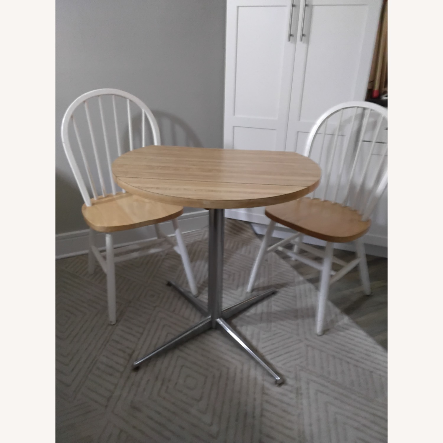 Vintage/Antique Natural Wood Dining Set - image-1