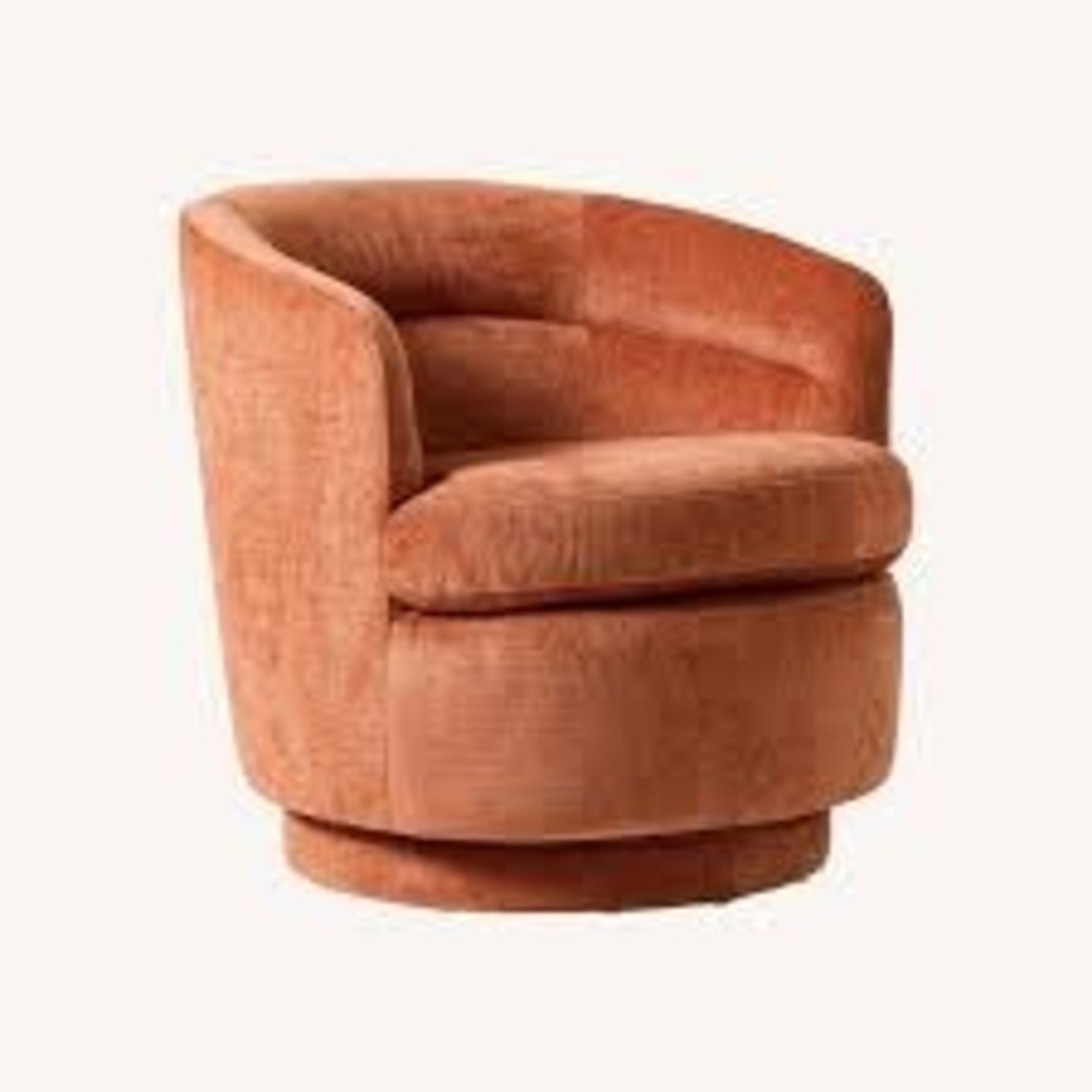 West Elm Orange Linen Accent Chairs - image-5