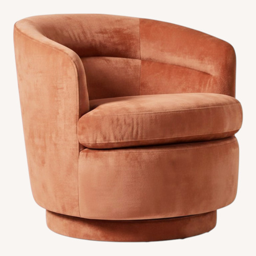 Used West Elm Orange Linen Accent Chairs for sale on AptDeco