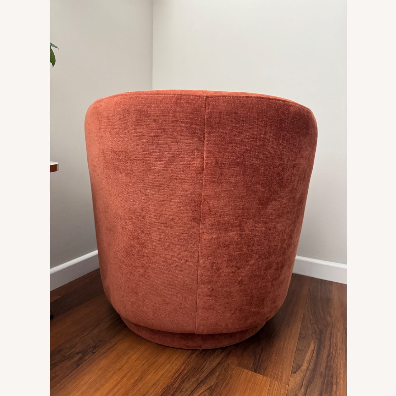 West Elm Orange Linen Accent Chairs - image-4