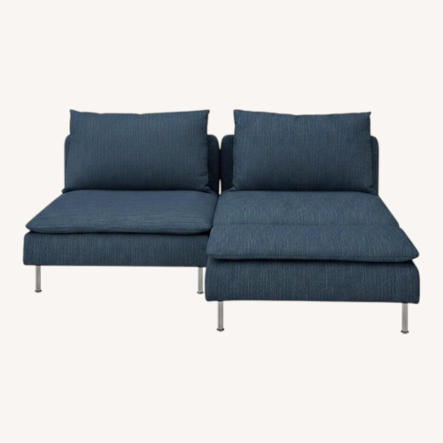 Used IKEA Söderhamn Blue Fabric 2 Seater Sofa for sale on AptDeco