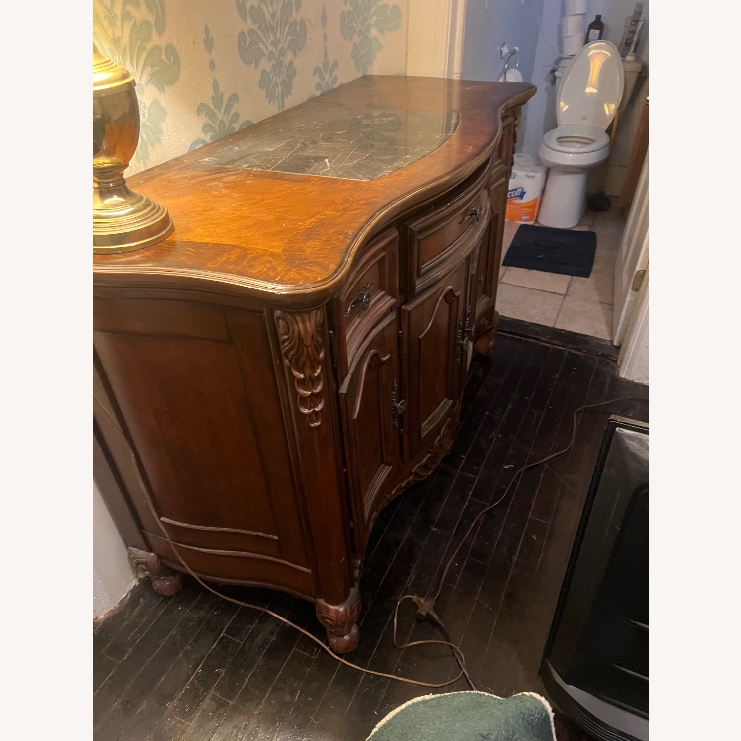 Vintage/Antique Dark Brown Sideboard - image-2