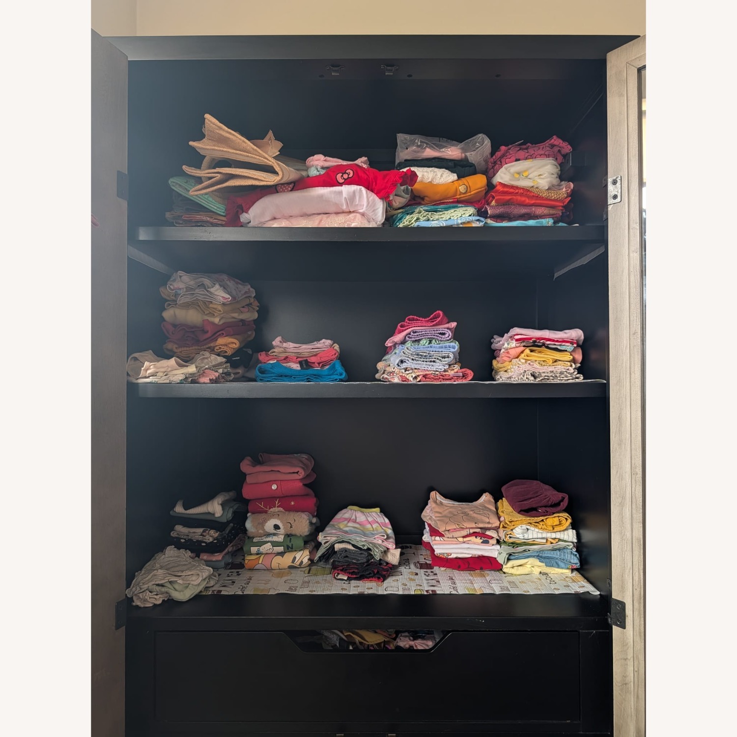 Fusion Black & Gray 2 Drawer Armoire - image-5