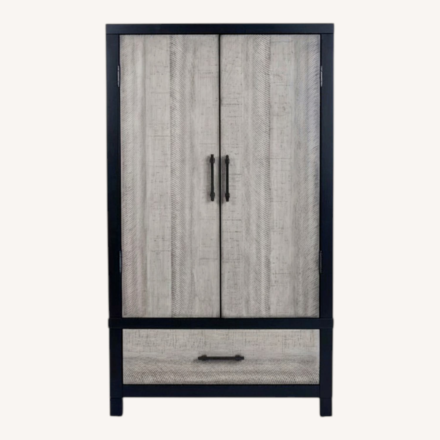 Fusion Black & Gray 2 Drawer Armoire - image-0