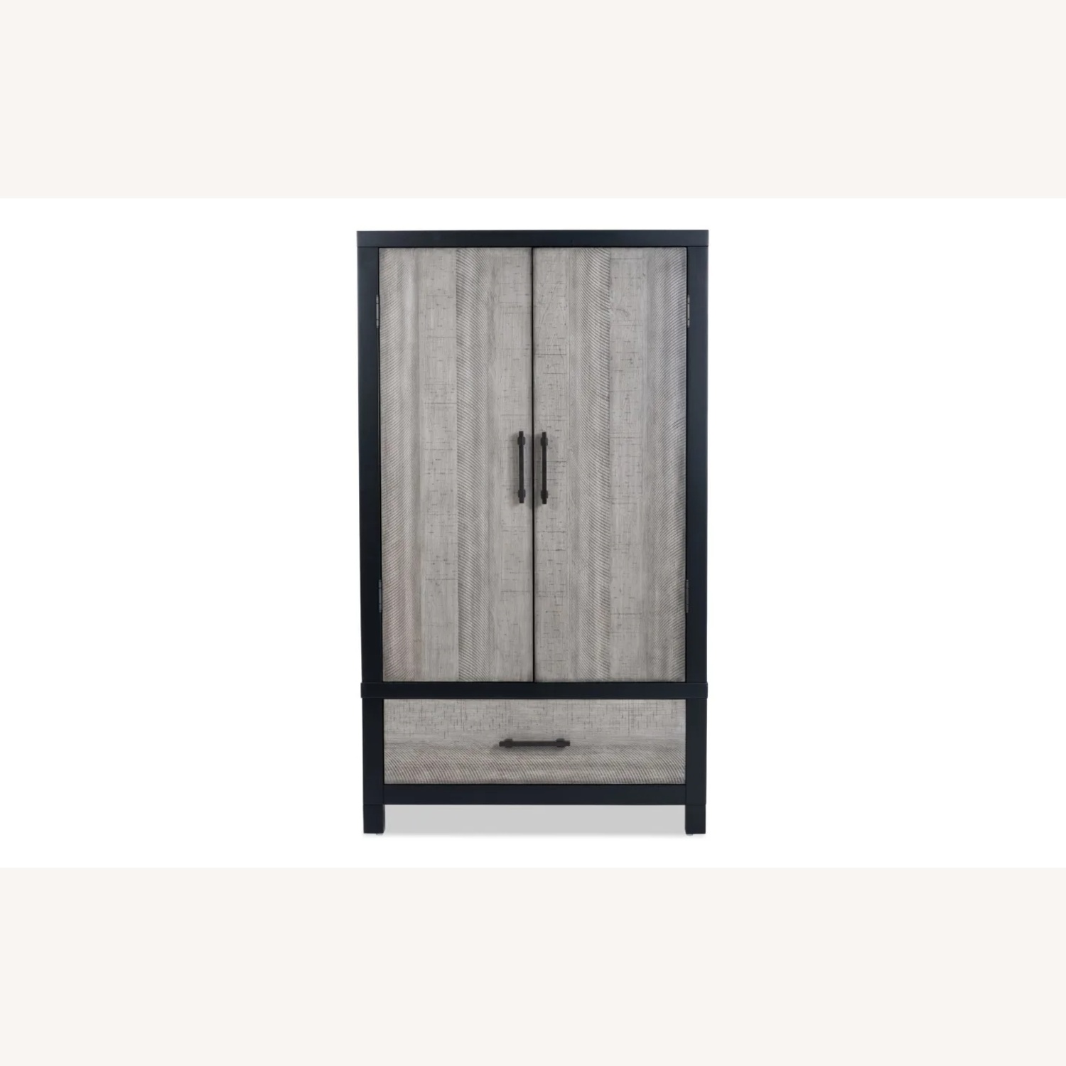 Fusion Black & Gray 2 Drawer Armoire - image-9