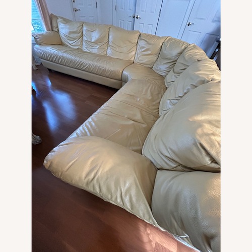 Used Natuzzi 3 Piece Leather Sectional for sale on AptDeco