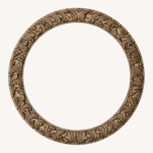 Used Vintage/Antique Light Brown Wood Wall Mirror for sale on AptDeco