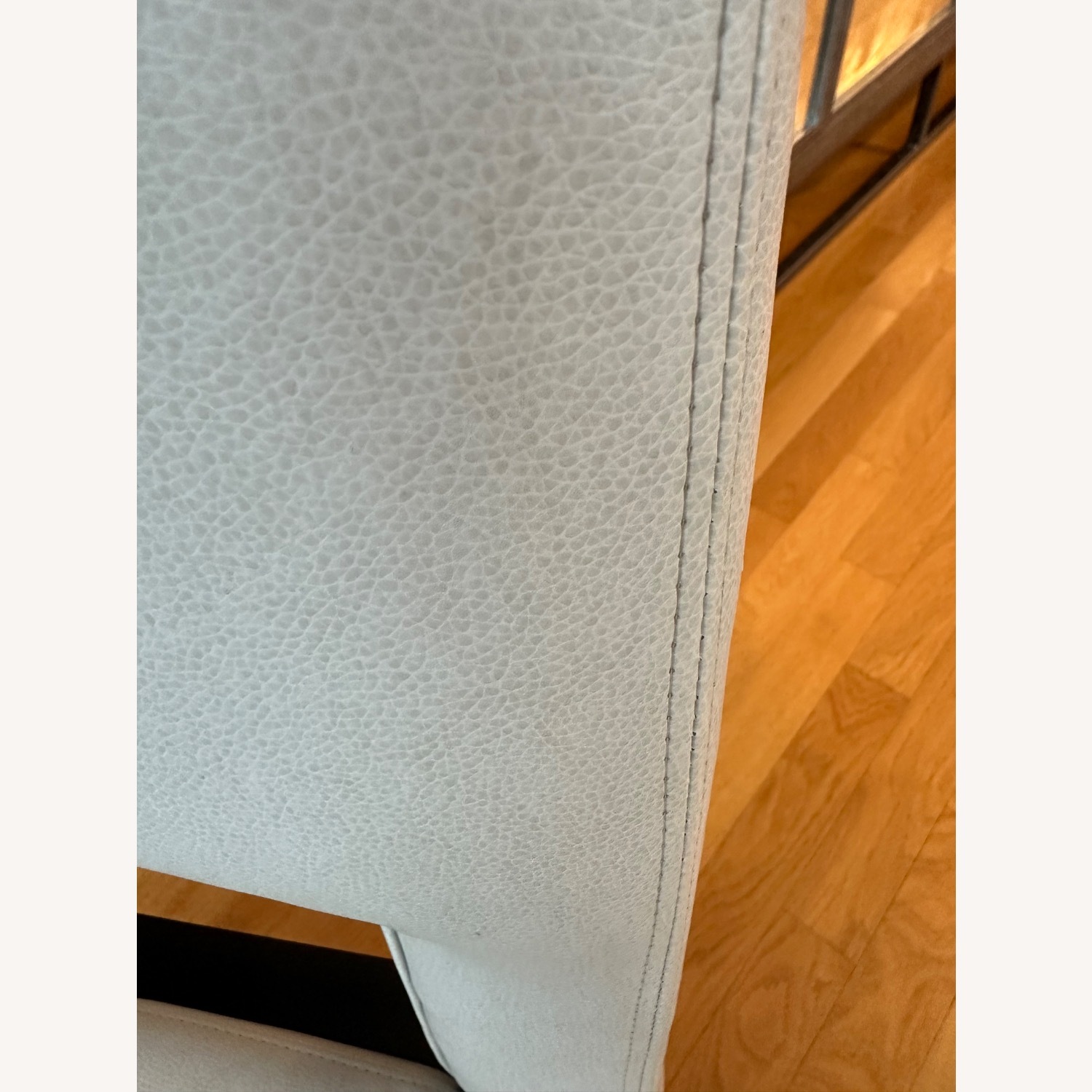 Light Gray Faux Leather Dining Chairs - image-12