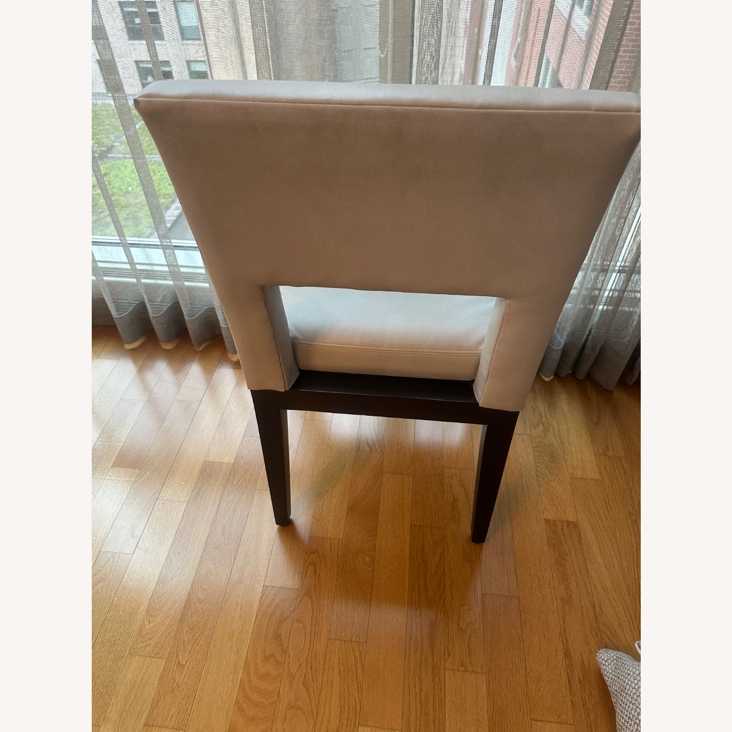 Light Gray Faux Leather Dining Chairs - image-8