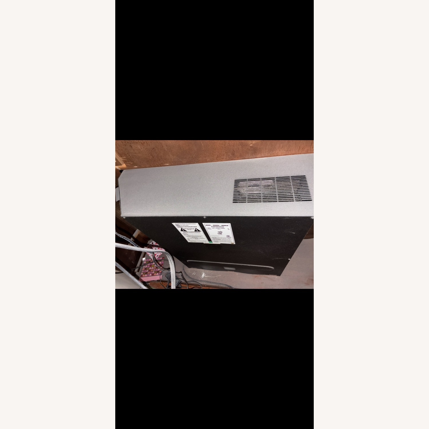 Large dark/medium electric fireplace - image-11