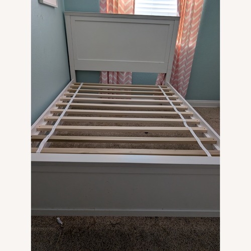 Used Pottery Barn White Wood Full Bed for sale on AptDeco